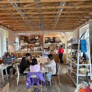 The main dining area and shop