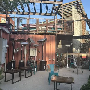 Outside area. Tables weren't set up yet but it proved more space.