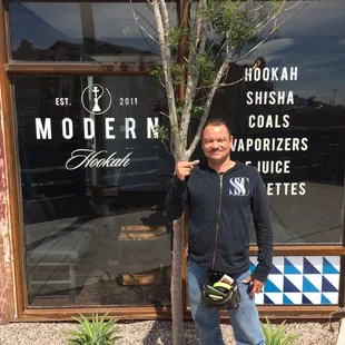 Love this place! Guy in pic was mad they were closed at the time (9am).