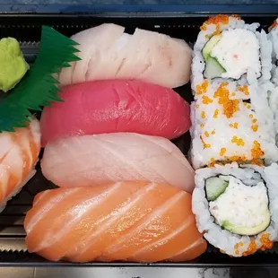 Sushi Combo Set, served with miso soup