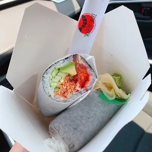 Hot Flamin Sushi Burrito