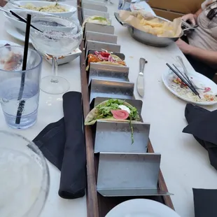 Taco flight was pretty good..we eat fast