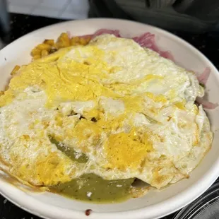 a plate of food on a table