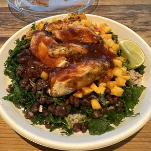 Blacked Mango Chicken Salad.