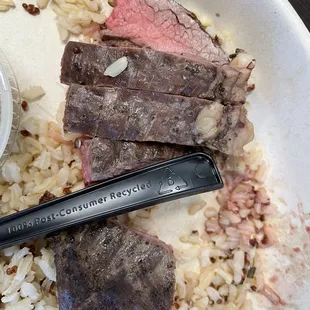 steak and rice