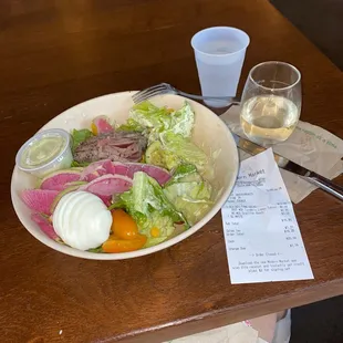 Tina salad w/ lemon turmeric tahini dressing