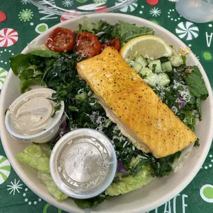 Salmon Cesar salad