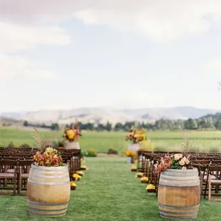Just one view a Beautiful Bride has, as she begins her walk down the aisle..