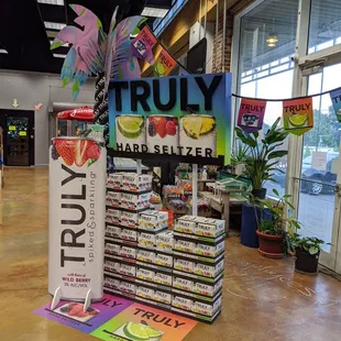 a fruit stand in a store