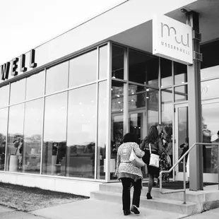 The exterior of our building allows natural light to flow into the space.