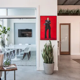 Conference room on view, as well as some of our great art work.