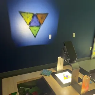 Projector and magnetic tiles