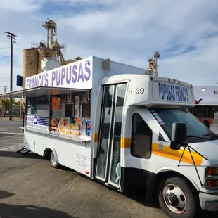 a food truck parked in a parking lot
