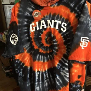 a san francisco giants tie dye t - shirt