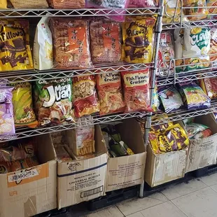 a variety of snacks