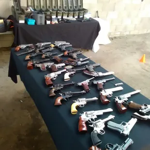Pistol display.