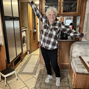 My mom so excited about the purchase!