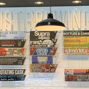 Menu options March 2024