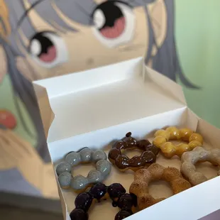 Black Sesame Mochi Donut Churro Mochi Donut Cookies &amp; Creme Mochi Donut Ube Mochi Donut