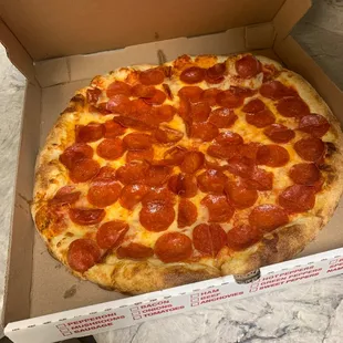 Delicious double pepperoni pizza.