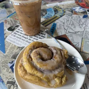 Pumpkin Cold Brew &amp; Pumpkin Cinnamon Roll