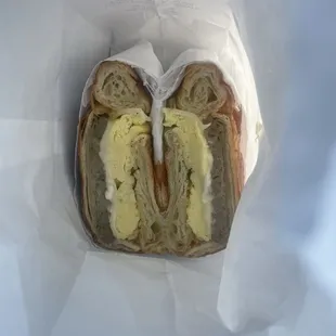 Sausage Patty, Egg and Cheese Croissant nom nom nom