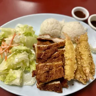 Chicken Katsu &amp; Shrimp Tempura for dinner! $16.99