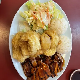  plate of food on a table