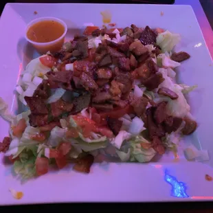 Brisket salad with orange vinaigrette!