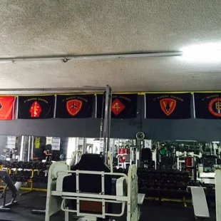 Flags of all the Marine Corps Divisions...