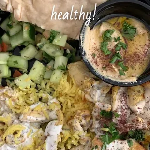 Chicken shawarma plate