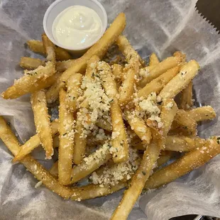 Truffle fries with Parmesan!