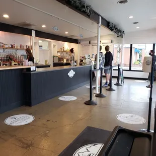 the inside of a coffee shop