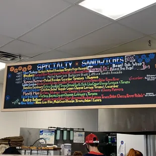Menu specialty sandwiches