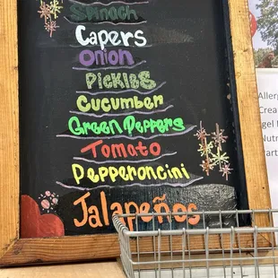 Veggies for your bagel.