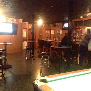 Pool table.  Yeah.  Cool.