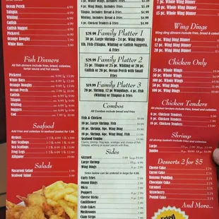 the menu