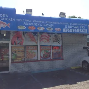 the front of the restaurant