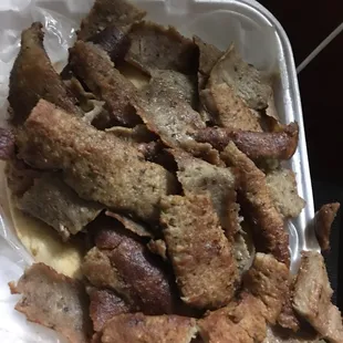 Gyro platter , onion, tomatoes, fries, and tziki sauce