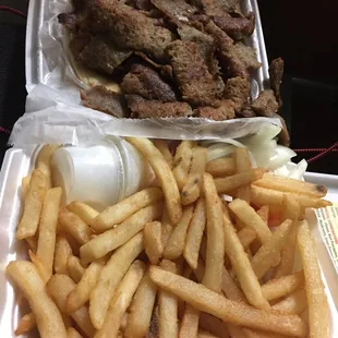 Gyro platter to go.. large portion!!!