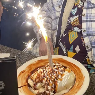 Birthday ice cream sundae!