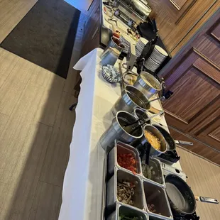 The brunch buffet.