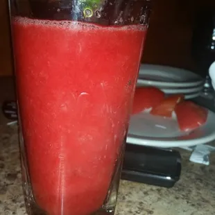 My strawberry daiquiri!  Ashley makes the best!