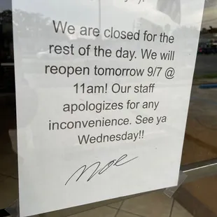 See ya Wednesday with no brisket