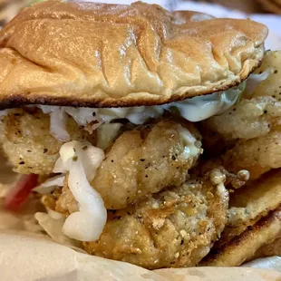 The fried shrimp moe boy was so good!