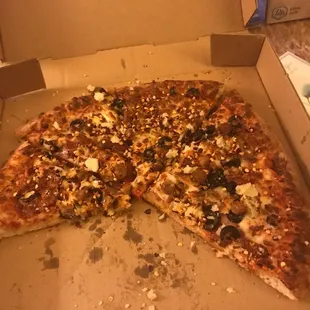 A small International pizza, yes, I said small!