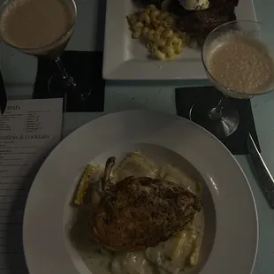 a plate of food on a table