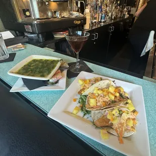 Wedding soup ft. Fried Mahi Fish Tacos (drink) the Mo