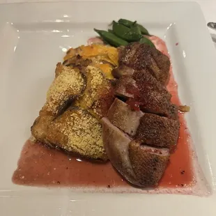 Duck with gratin