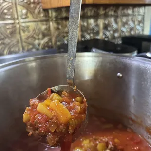 Zucchini Hot Sausage Soup